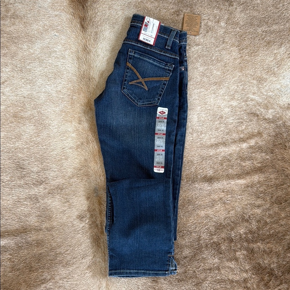 NWT 25 X Long Cinch Kyle Blue Boot Cut Jeans Classic Style